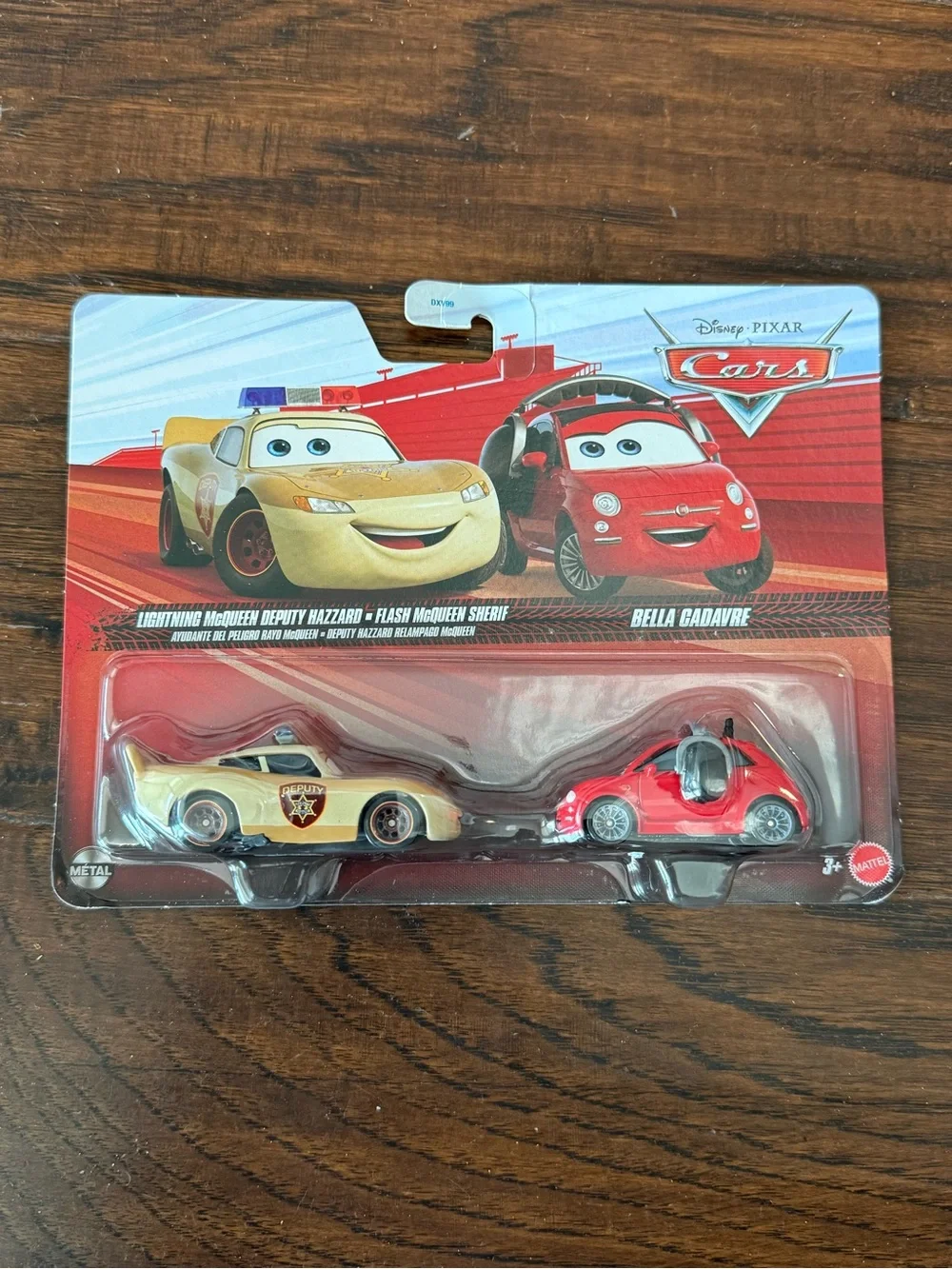 Disney Pixar Cars On The Road 2-Pack McQueen Deputy Hazzard & Bella Cadavre NIP